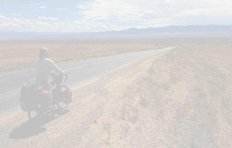 Cycle touring photo of a bicycle in the desert